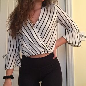 black white blouse